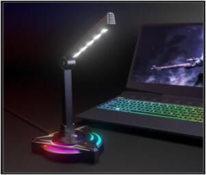 USB Desktop Meeting คาราโอเกะ Esports มิโครโฟน 2 ปรับไฟโต๊ะ
